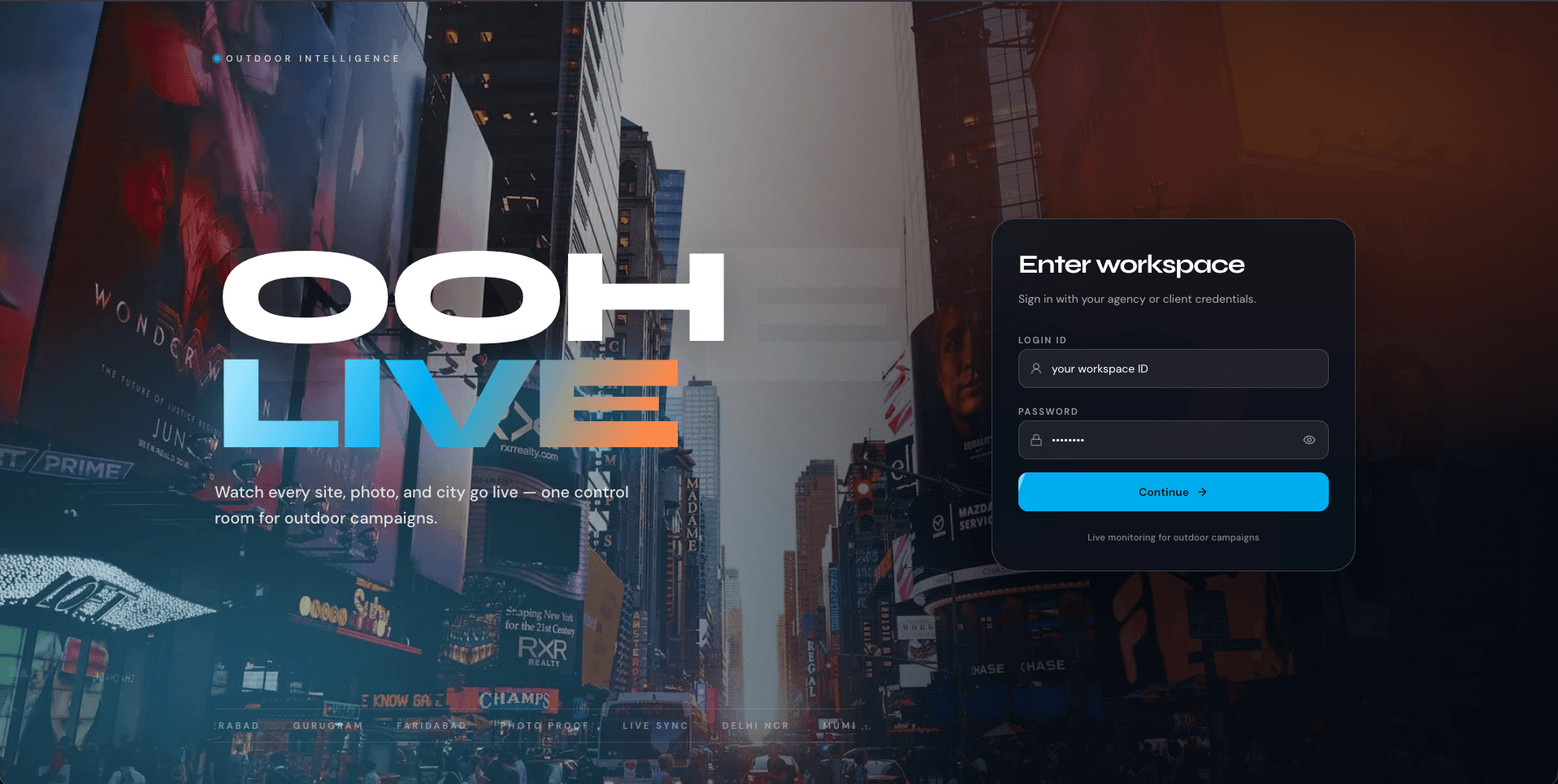 OOH Campaign Dashboard additional interface 1